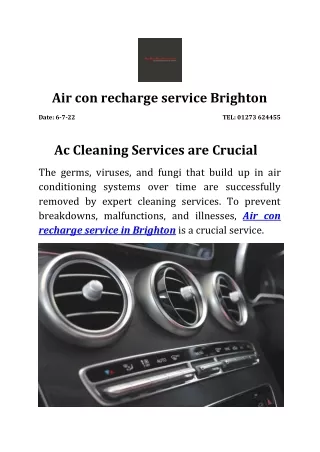 Car AC Cleaning Services are Crucial
