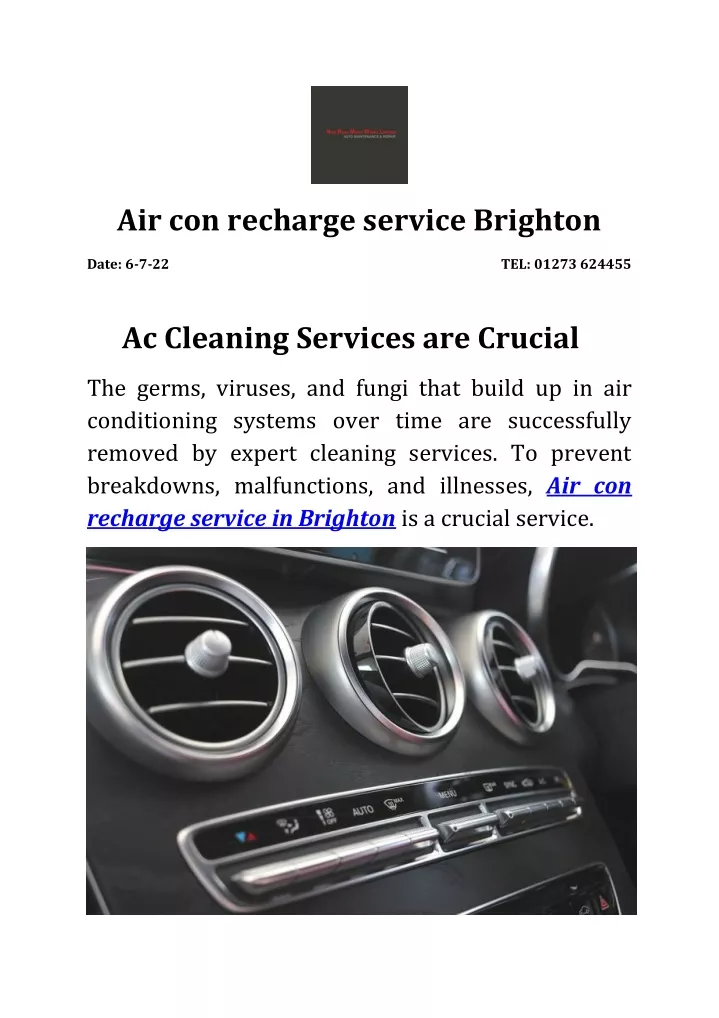 air con recharge service brighton