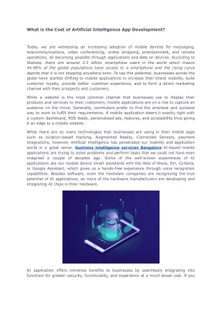 what is the cost of artificial intelligence