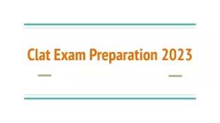 Clat Exam Preparation 2023