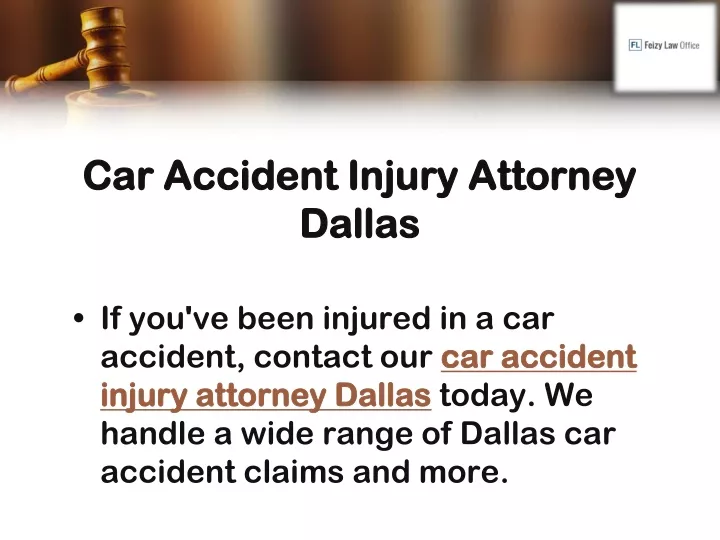 car accident injury attorney dallas