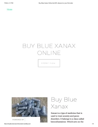 Buy Blue Xanax Online-Get 80% discount on your first order