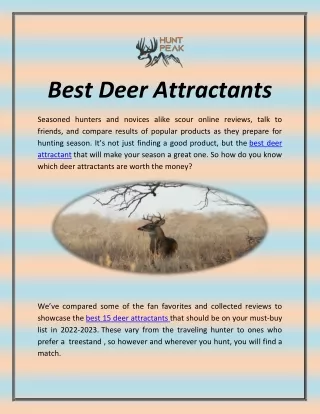 best deer attractants
