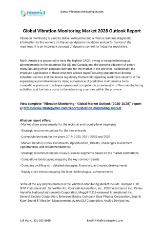 global vibration monitoring market