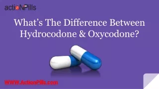 what s the difference between hydrocodone oxycodone