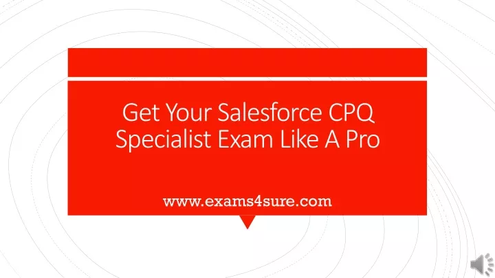 get your salesforce cpq specialist exam like a pro