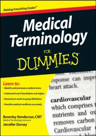 EBOOK Medical Terminology For Dummies