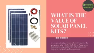 The Solar Panel Kits Are Worth The Money?