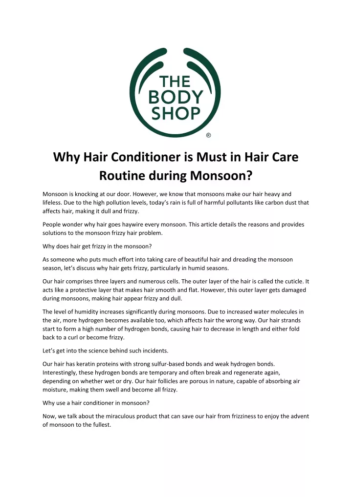 why hair conditioner is must in hair care routine