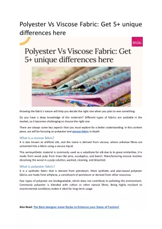 polyester vs viscose fabric get 5 unique