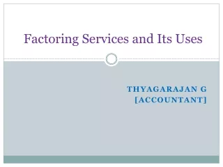 What is factoring service ?