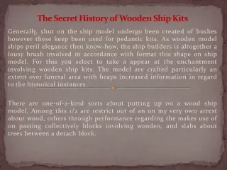 wooden model ships