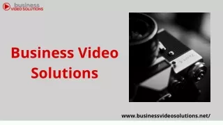 Video Business | Videosolutions | Business Video Solutions