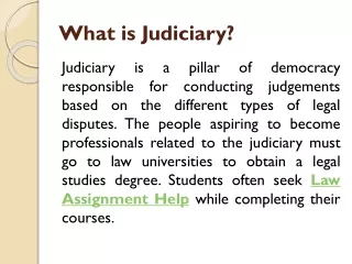 what is judiciary