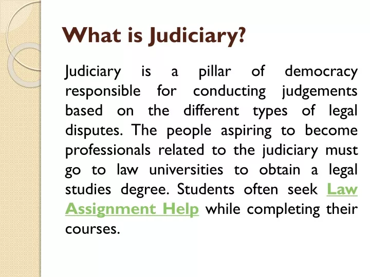 what is judiciary