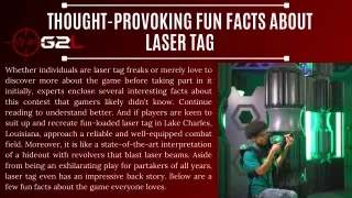 Thought-Provoking Fun Facts About Laser Tag