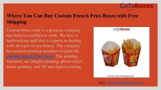 Where You Can Buy Custom French Fry Boxes Wholesale with Free Shipping