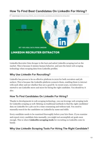 how to find best candidates on linkedin for hiring