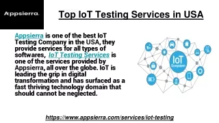 top iot testing services in usa