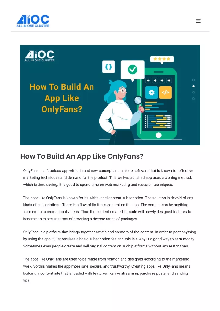 how to build an app like onlyfans