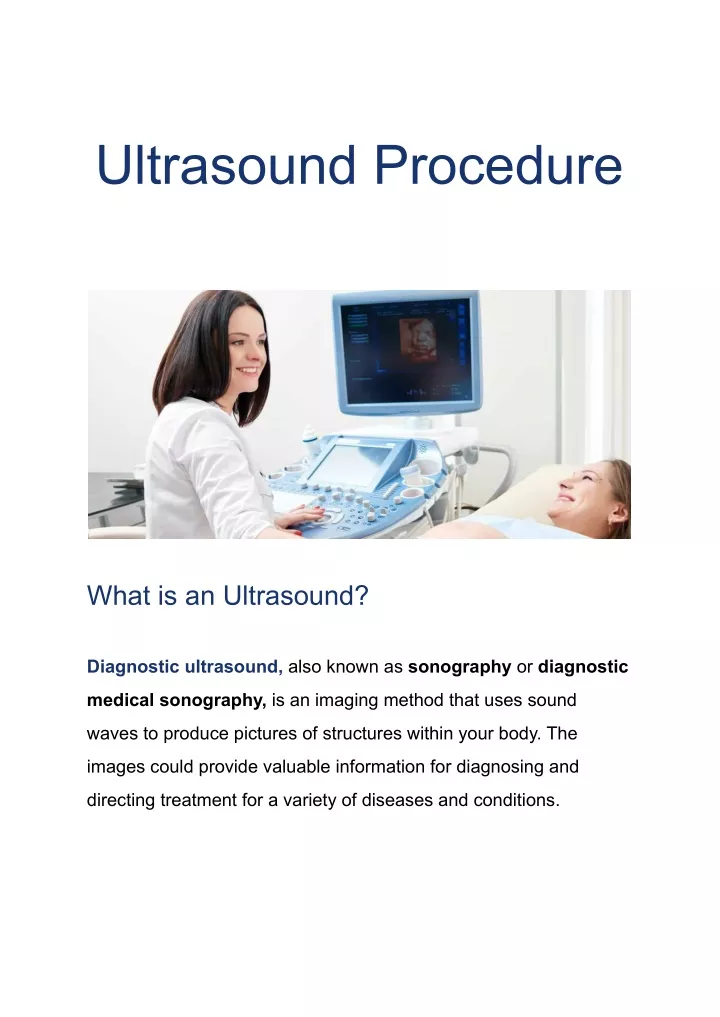 PPT - Ultrasound - Procedure, Preparation and Risk PowerPoint ...