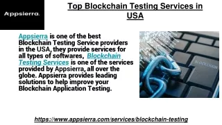 top blockchain testing services in usa