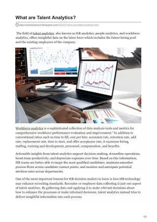 what are talent analytics