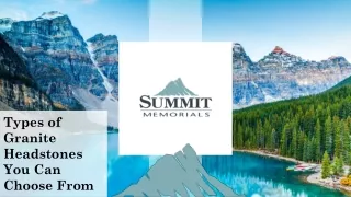 types of granite headstones you can choose from