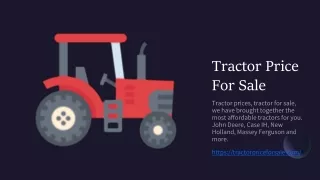 Tractor Price For Sale