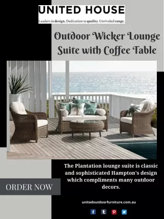 Buy Outdoor Wicker Lounge Suite with Coffee Table Online