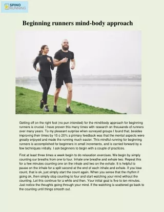 Mind-Body Beginning Runners Approach at Spino Running