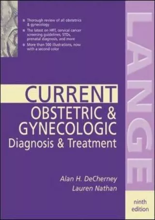 READING CURRENT Obstetric  Gynecological Diagnosis  Treatment