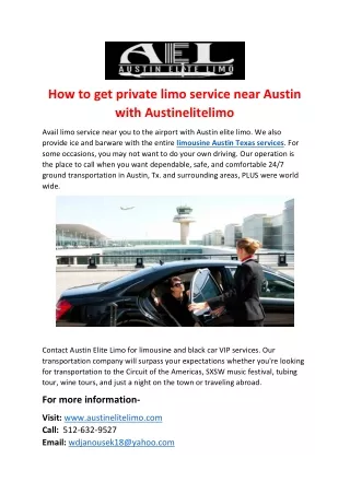 how to get private limo service near austin with