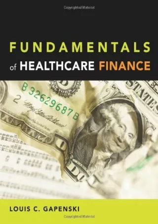 READING Fundamentals of Healthcare Finance