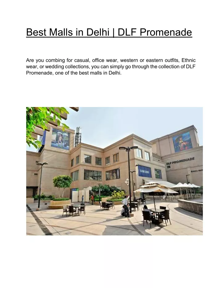 best malls in delhi dlf promenade