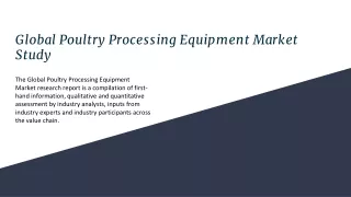 global poultry processing equipment market study
