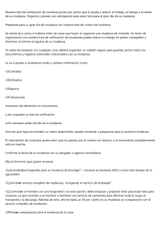 Consejos de una empresa de mudanza para hacer una mudanza de forma efectiva