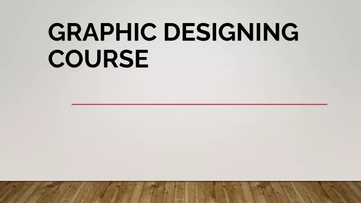 graphic designing course