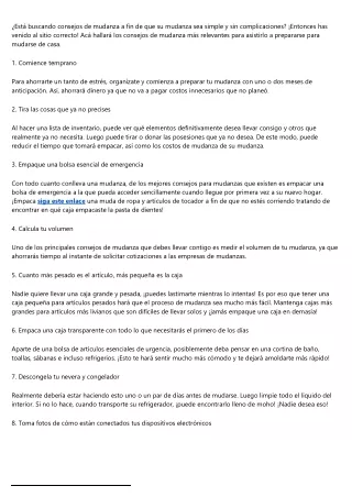 Consejos de Mudanzas Económicas Barcelona para realizar una mudanza eficaz
