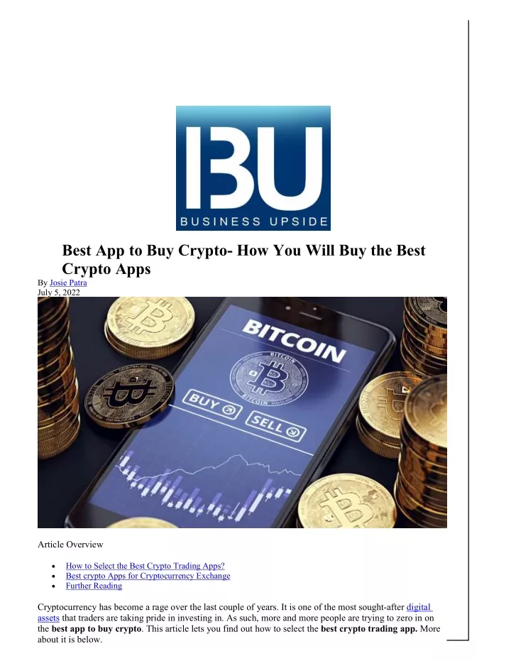 best app to buy crypto how you will buy the best