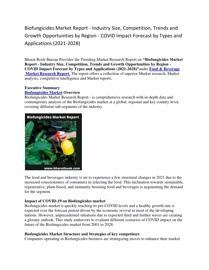 biofungicides market report industry size