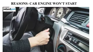 why sometimes the car engine doesn't start