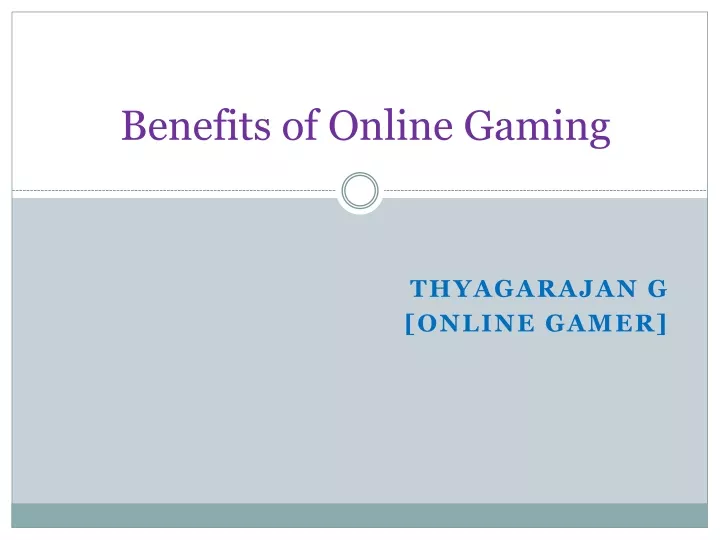 benefits of online gaming
