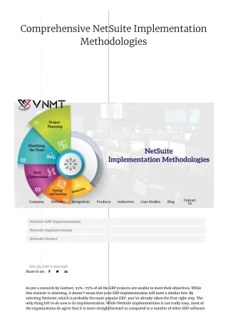 Comprehensive NetSuite Implementation Methodologies