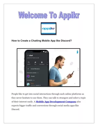 A Mobile App Development Company to build an app like Discord