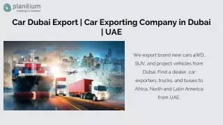 Vehicle Exporter In Dubai – Reasons To Import Toyota SUVs