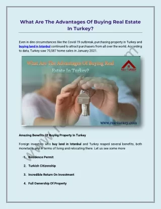 What Are The Advantages Of Buying Real Estate In Turkey?