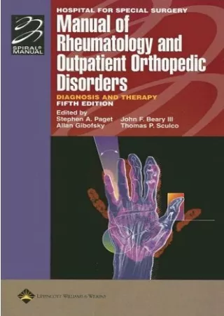 EPUB Hospital for Special Surgery Manual of Rheumatology and Outpatient