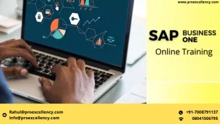 sap b1Proexcellency Provides SAP B1(Business One) Online Training