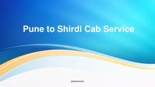 Pune to Shirdi Cab Service